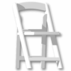 White fold up Chair